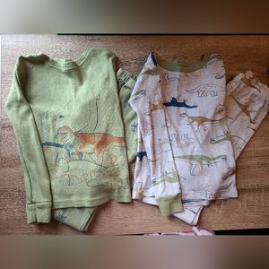 Carter's 5T Boys, Matching Dinosaur Print Pajama Sets